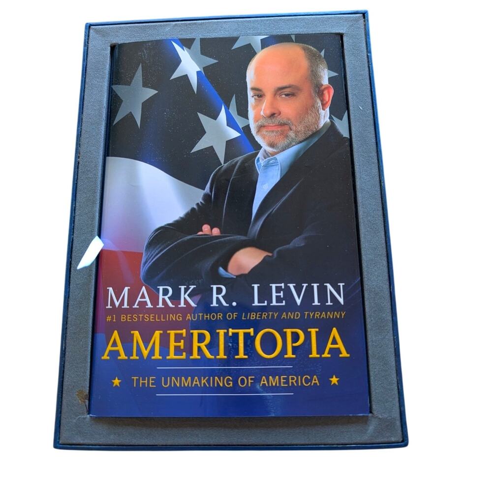 Mark R. Levin Autographed Ameritopia Premiere Boxed Collectibles Hardcover Book